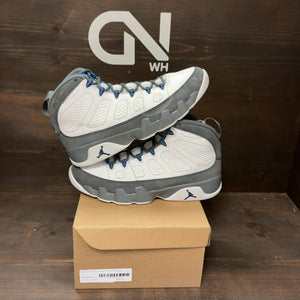 Jordan 9 Retro Flint Grey French Blue (2026) Size 10 (Pre-Owned) - front
