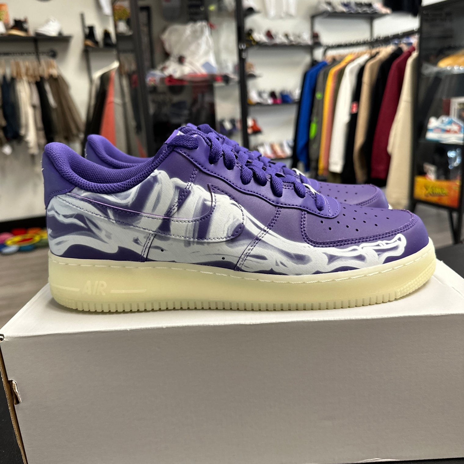 Nike Air Force 1 Purple Skeleton (Used)
