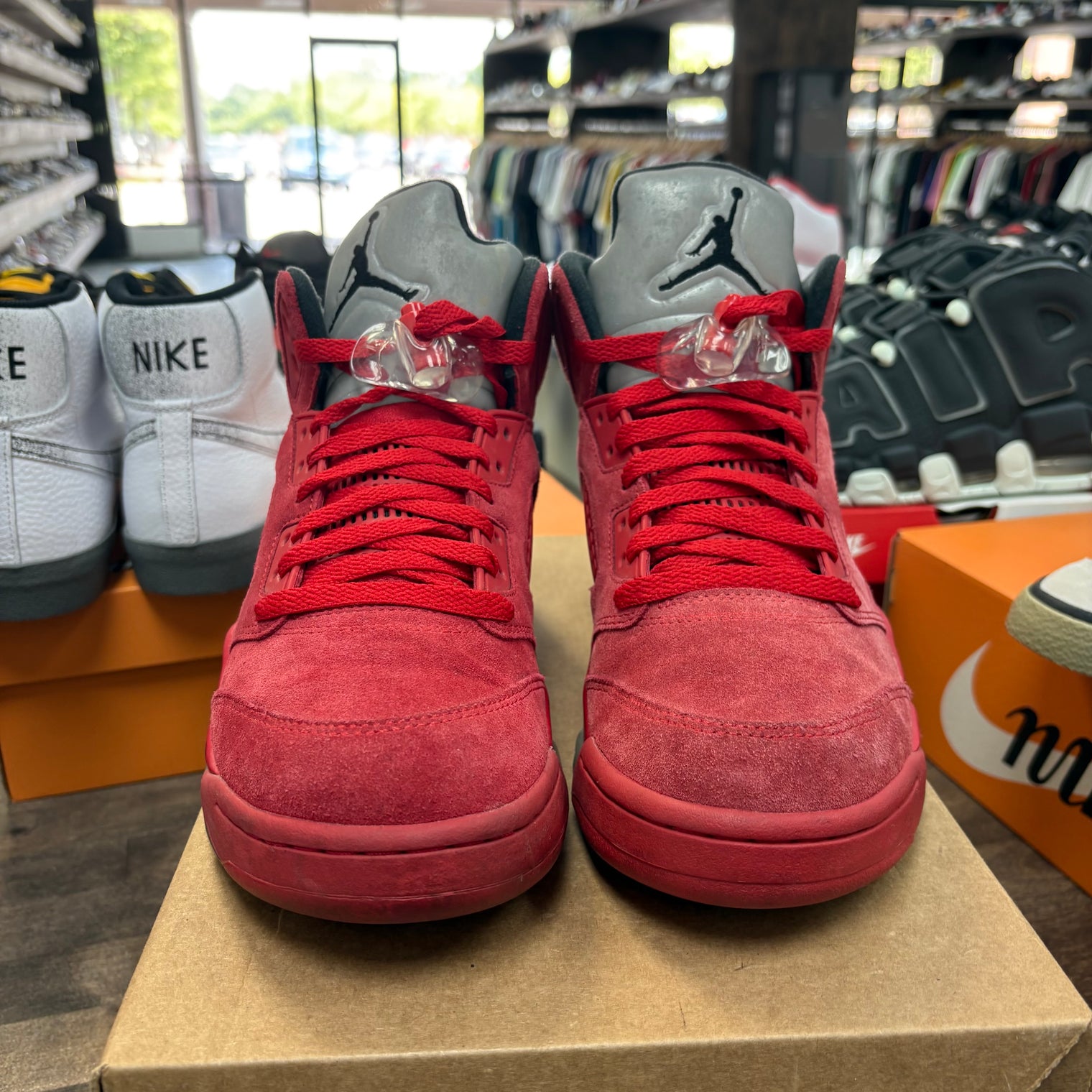 Red Suede Jordan 5 Retro (USED, No Box)