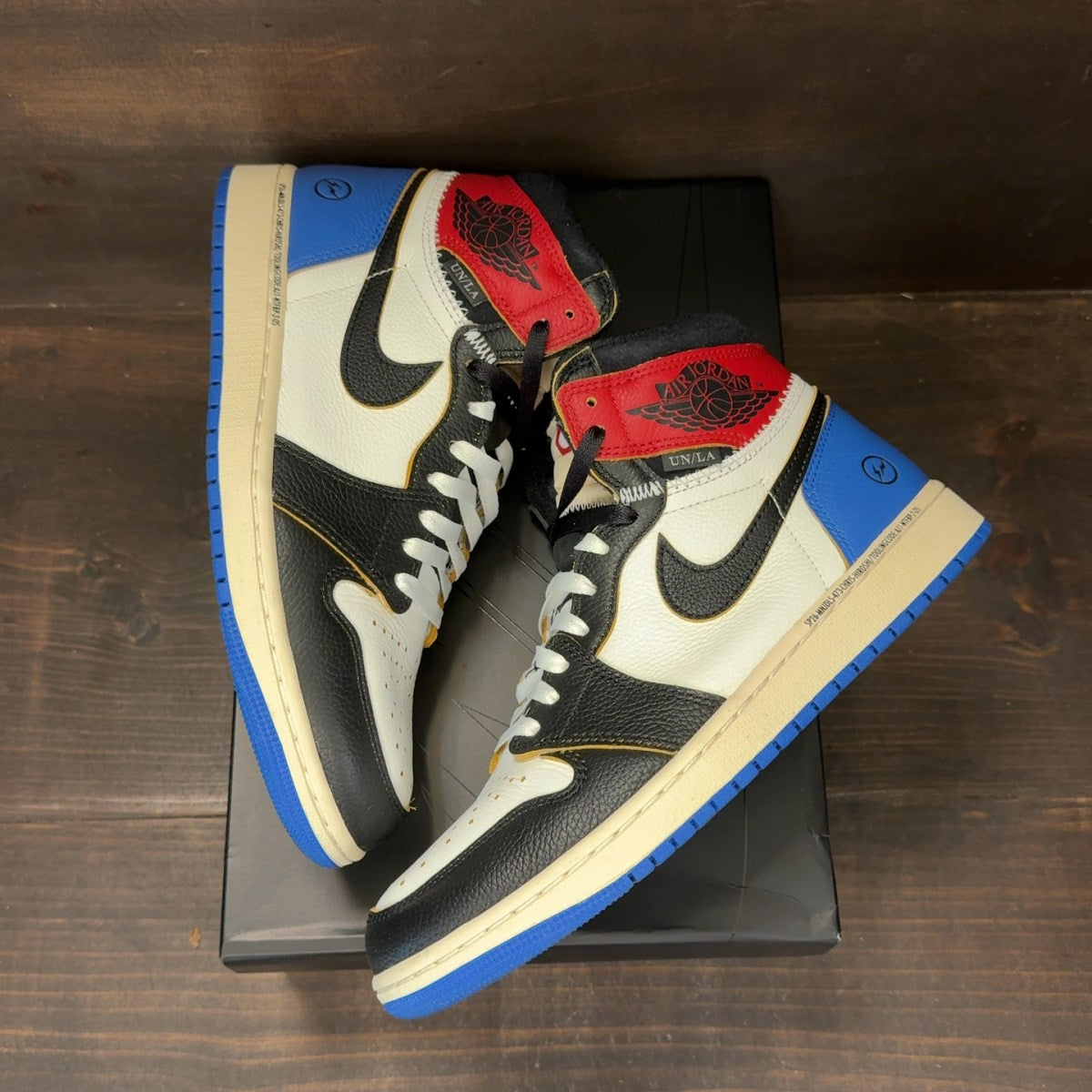Jordan 1 Retro High OG SP Fragment x Union LA Varsity Red Sport Royal - Image 2