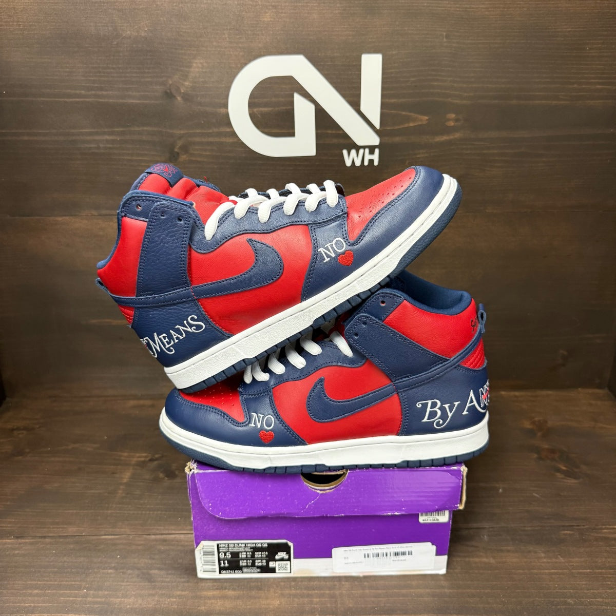 Nike SB Dunk High Supreme By Any Means Navy - Image 1