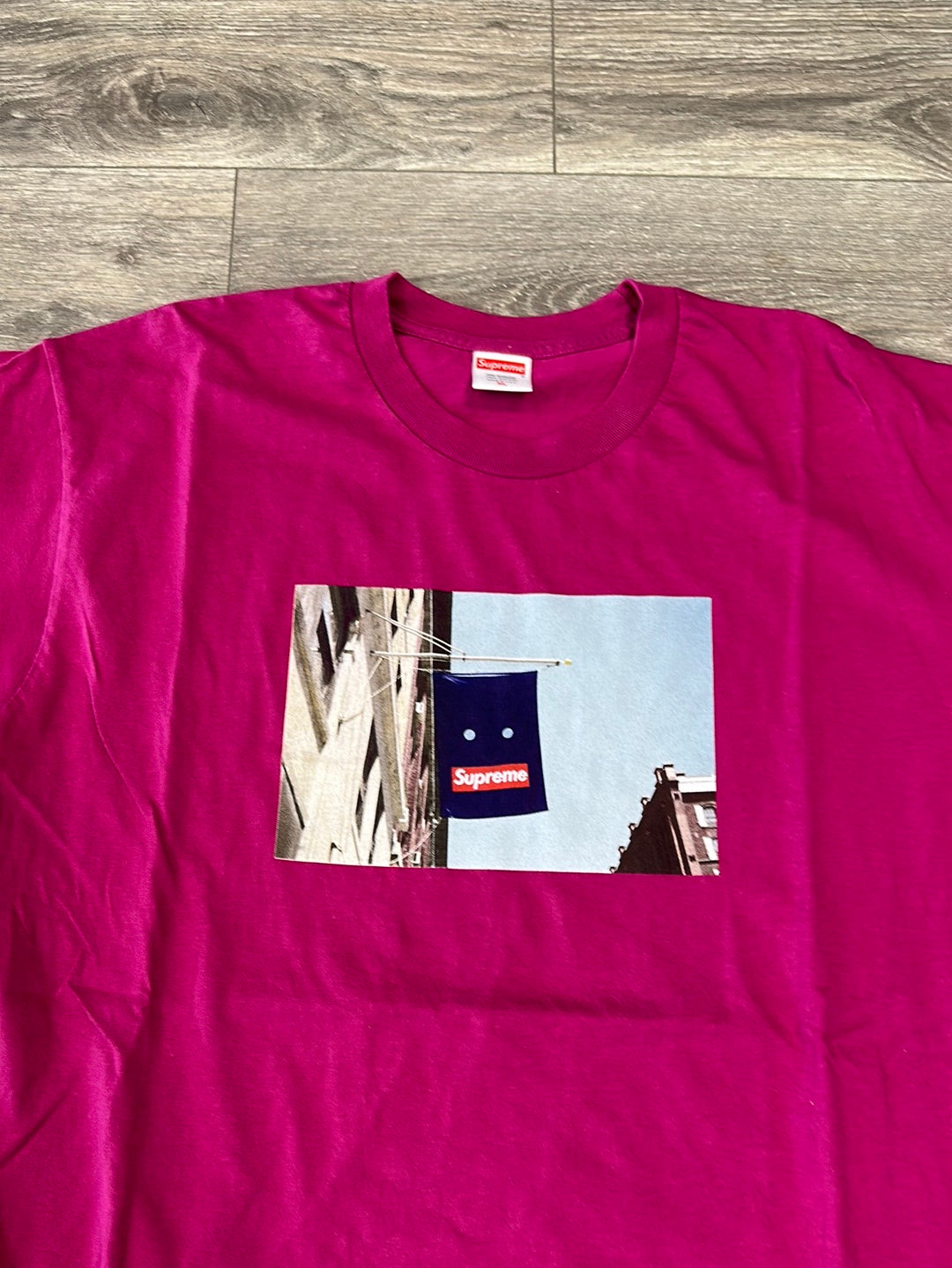 Supreme Banner Tee Magenta (Used)