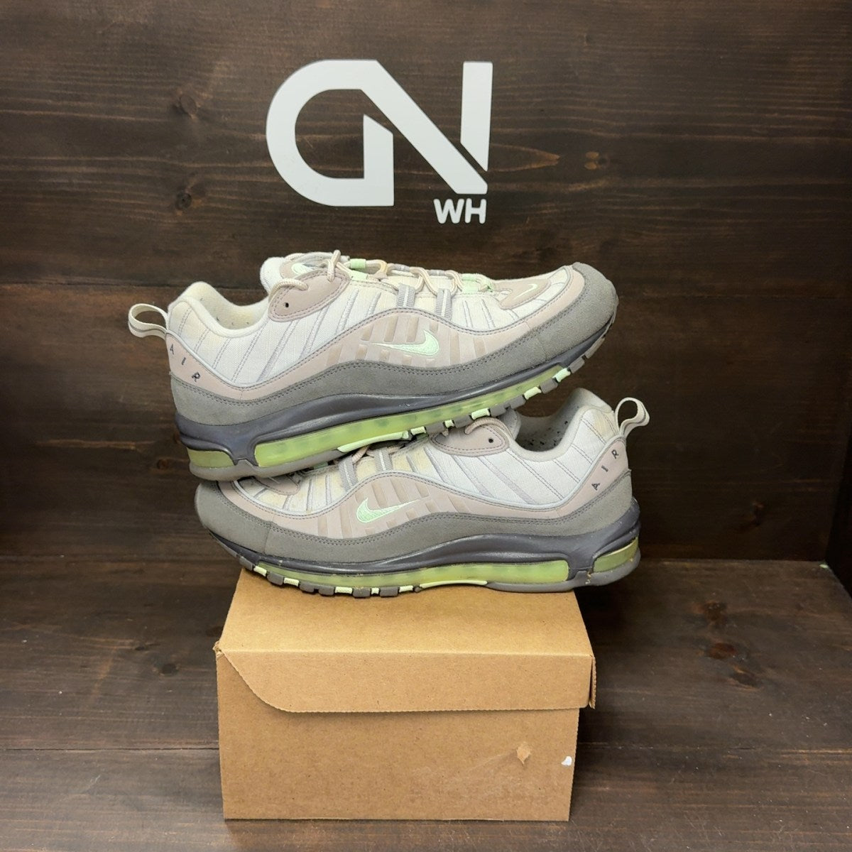Nike Air Max 98 Vast Grey Fresh Mint Size 11 (Pre-Owned) - Image 1