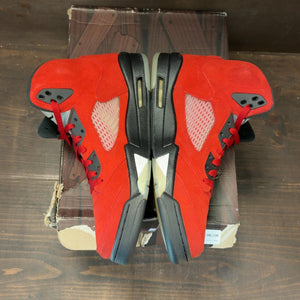 Jordan 5 Retro Raging Bull Red (2021) Size 11.5 (Pre-Owned) - aux