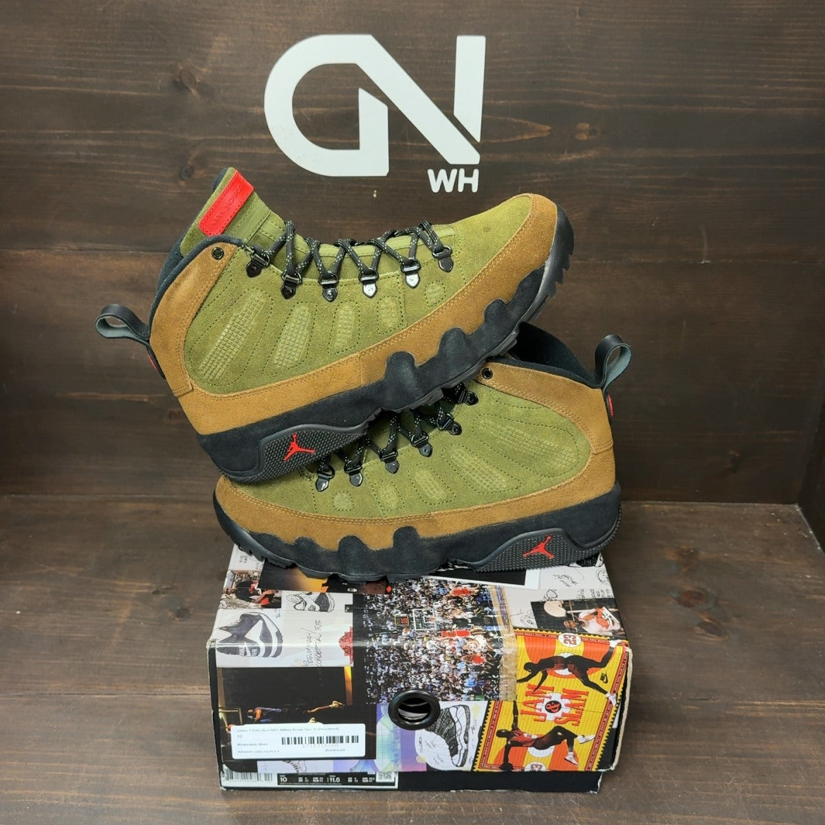 Jordan 9 Retro Boot NRG Military Brown - Image 1