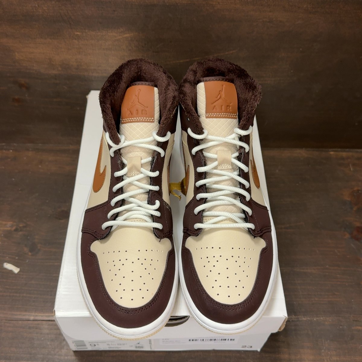 Jordan 1 Mid SE Brown Basalt Oatmeal (Women's) Size 9.5W (Pre-Owned) - tag