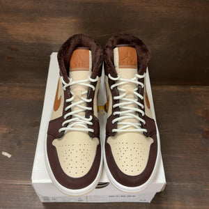Jordan 1 Mid SE Brown Basalt Oatmeal (Women's) Size 9.5W (Pre-Owned) - tag