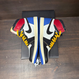 Jordan 1 Retro High OG SP Fragment x Union LA Varsity Red Sport Royal Size 11.5 (Pre-Owned) - side