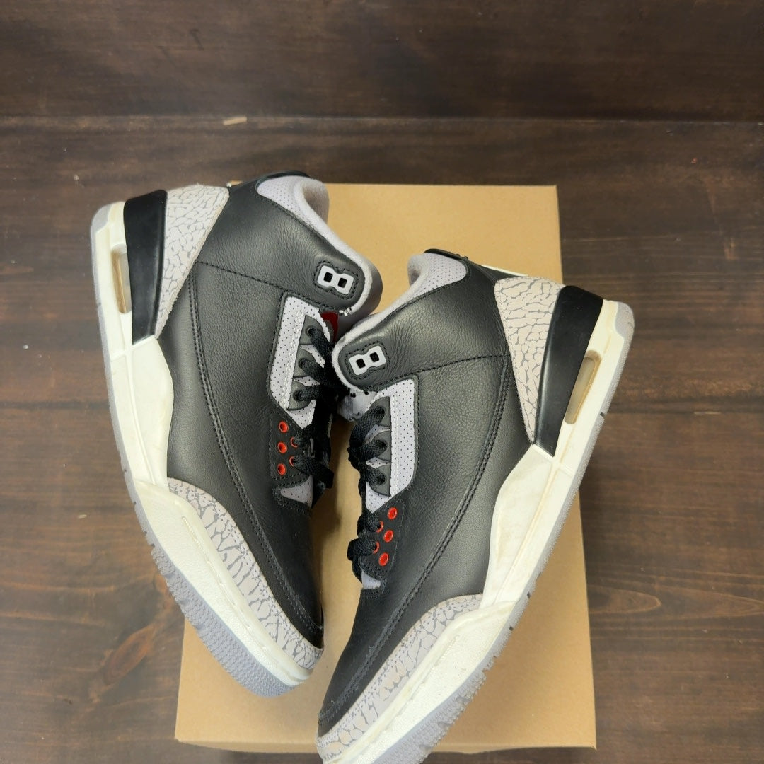 Jordan 3 Retro OG Black Cement (2024) Size 9 (Pre-Owned) - Image 2