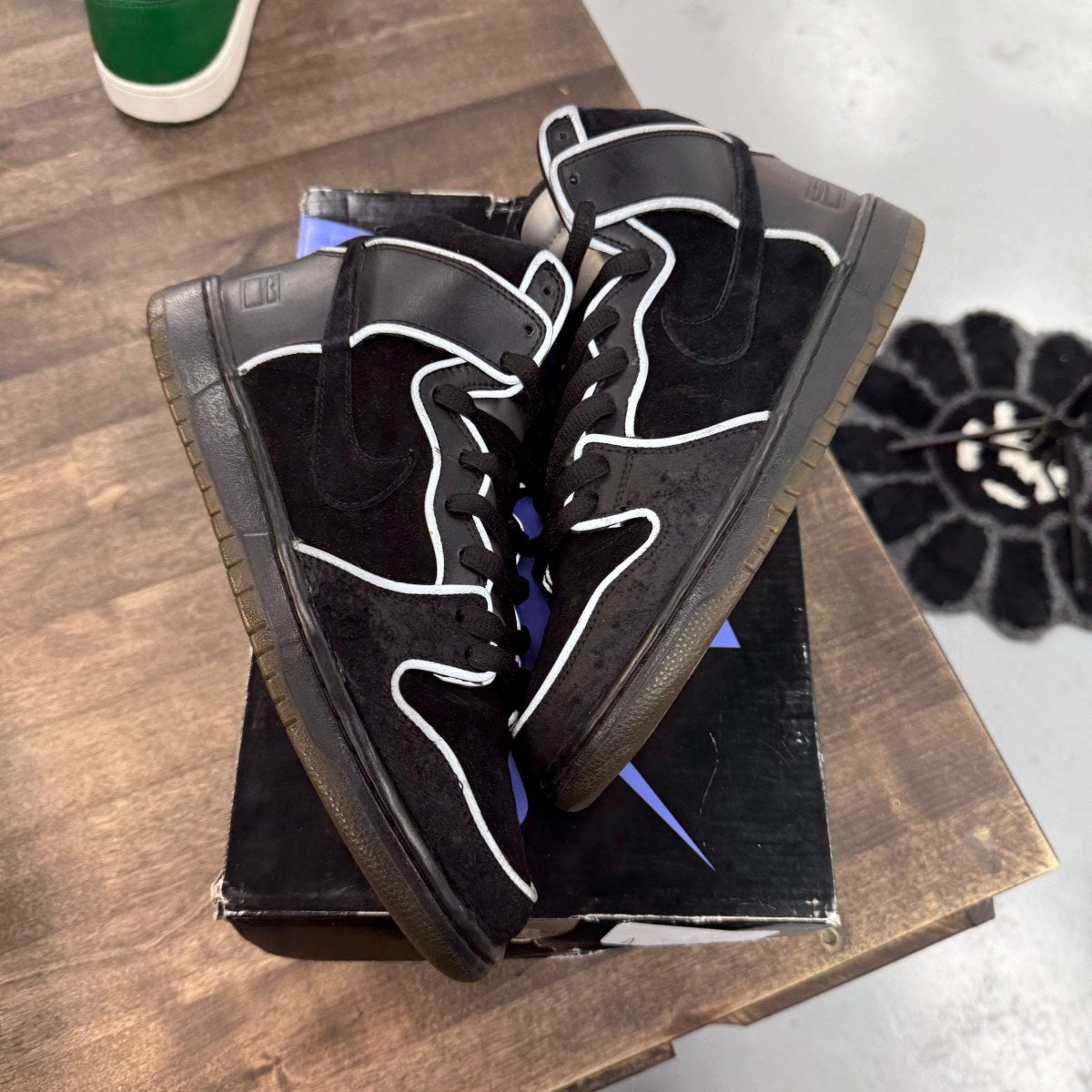 Nike SB Dunk High Black Purple Box - Image 1