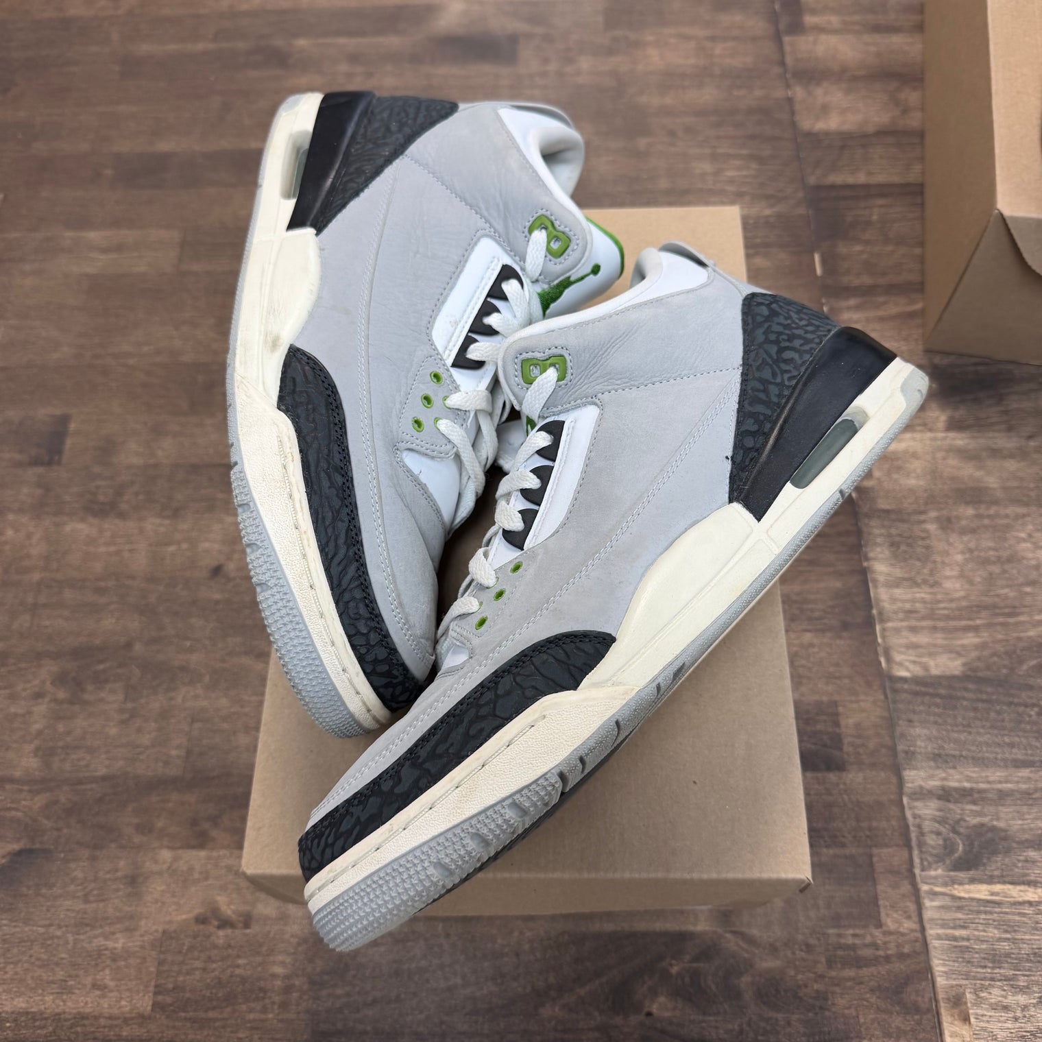 Chlorophyll Jordan 3 Retro (USED, No Box)