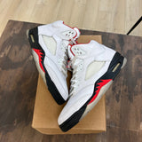 Jordan 5 Retro Fire Red Silver Tongue (2020) Size 10 (Pre-Owned) - Image 1