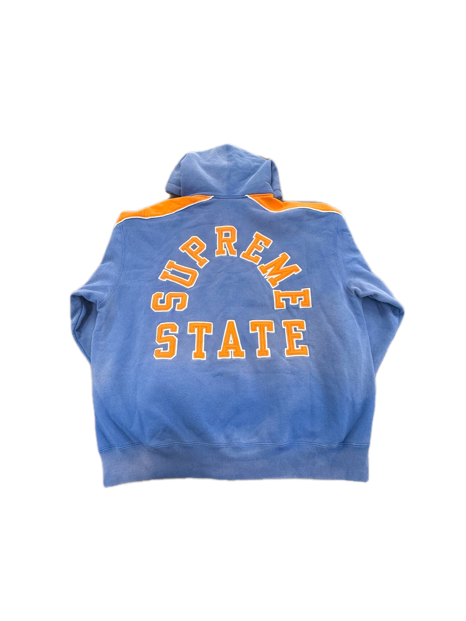 Supreme State Zip Up Sweatshirt Blue (Pre-Owned)