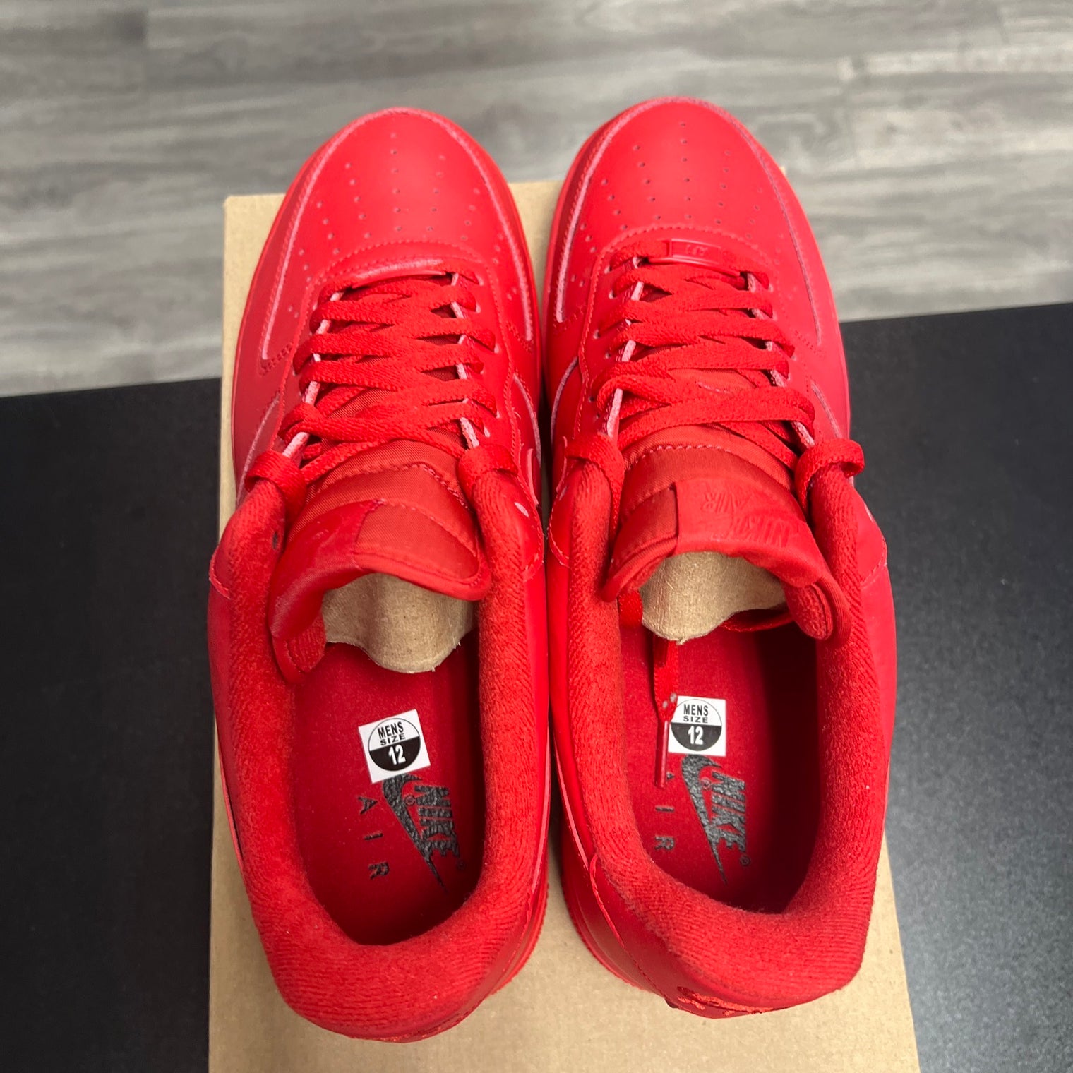 Nike Air Force 1 Low Triple Red (Tried on, no box)