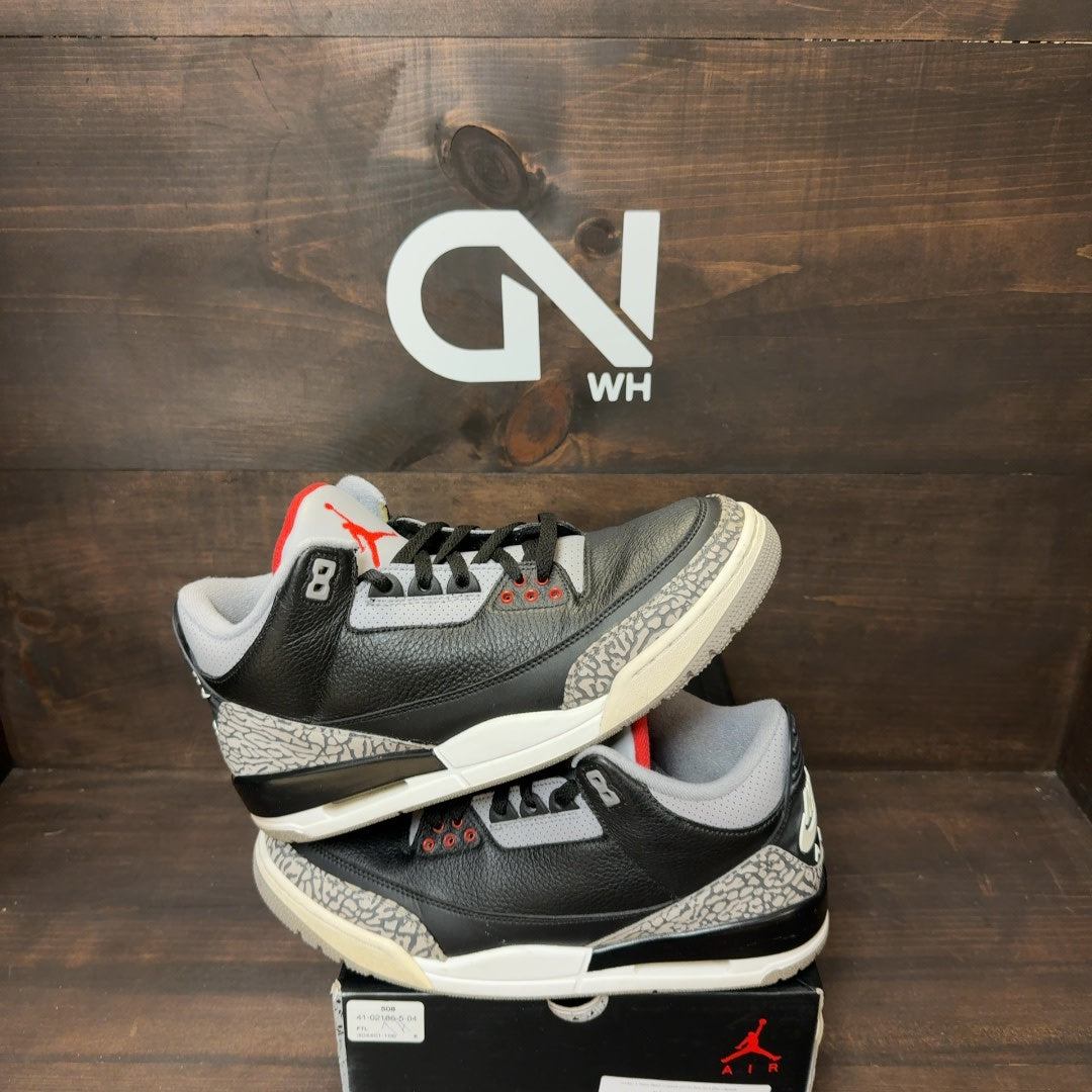 Jordan 3 Retro Black Cement (2018) Size 10.5 (Pre-Owned) - Image 1