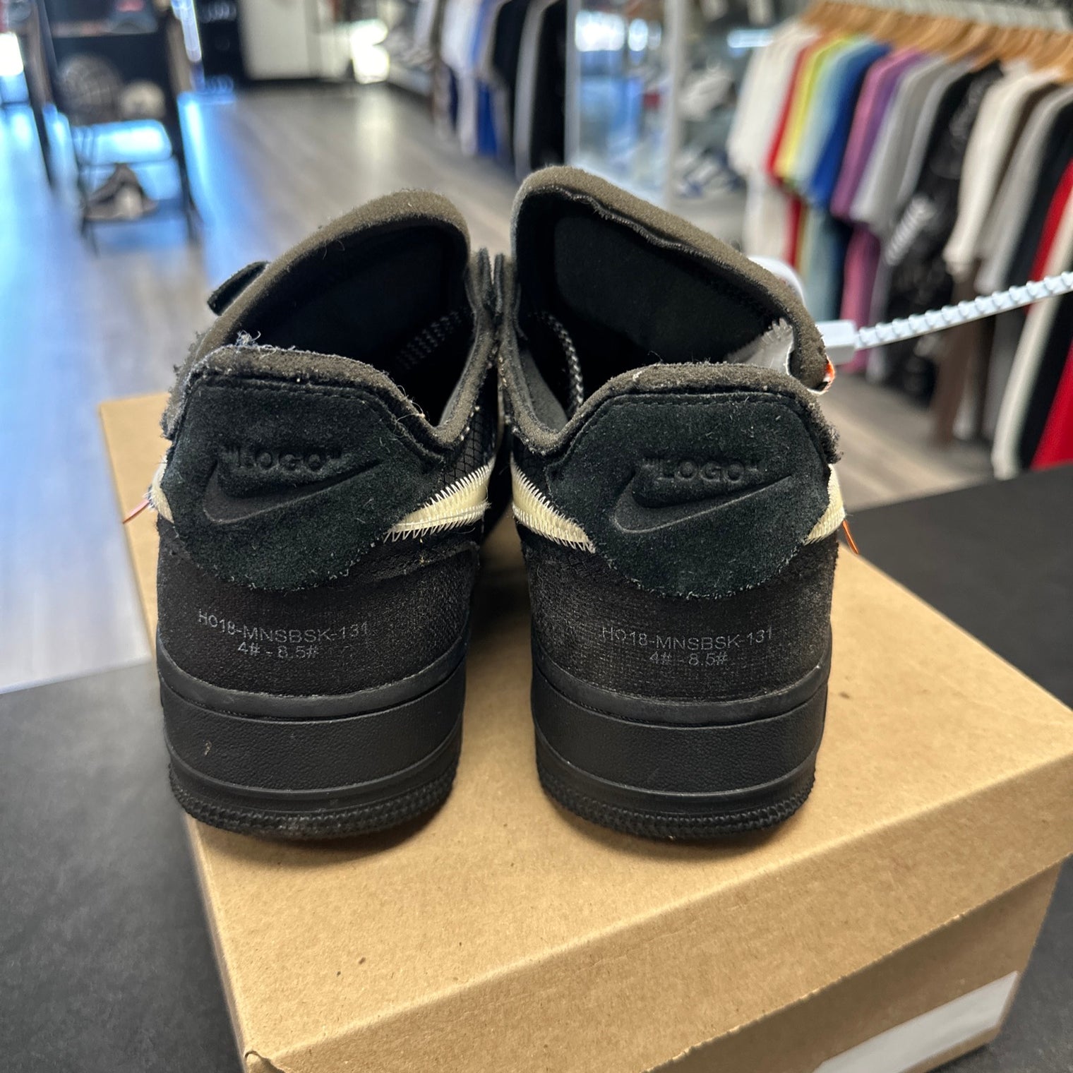 Nike Off-White Air Force 1 Black (USED; No Box)
