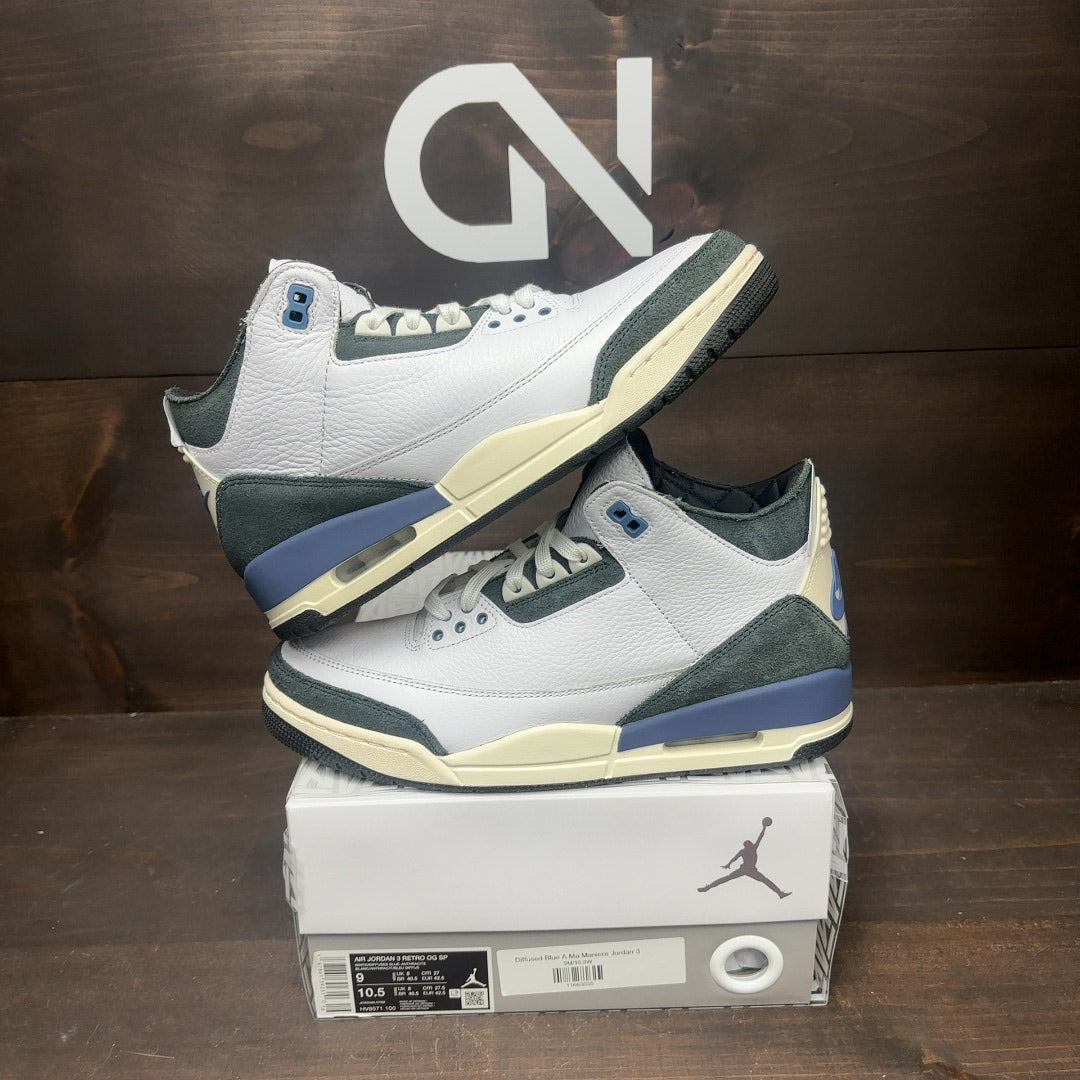 Jordan 3 Retro OG SP A Ma Maniére Diffused Blue Diffused Blue Size 9 (Pre-Owned) - Image 1
