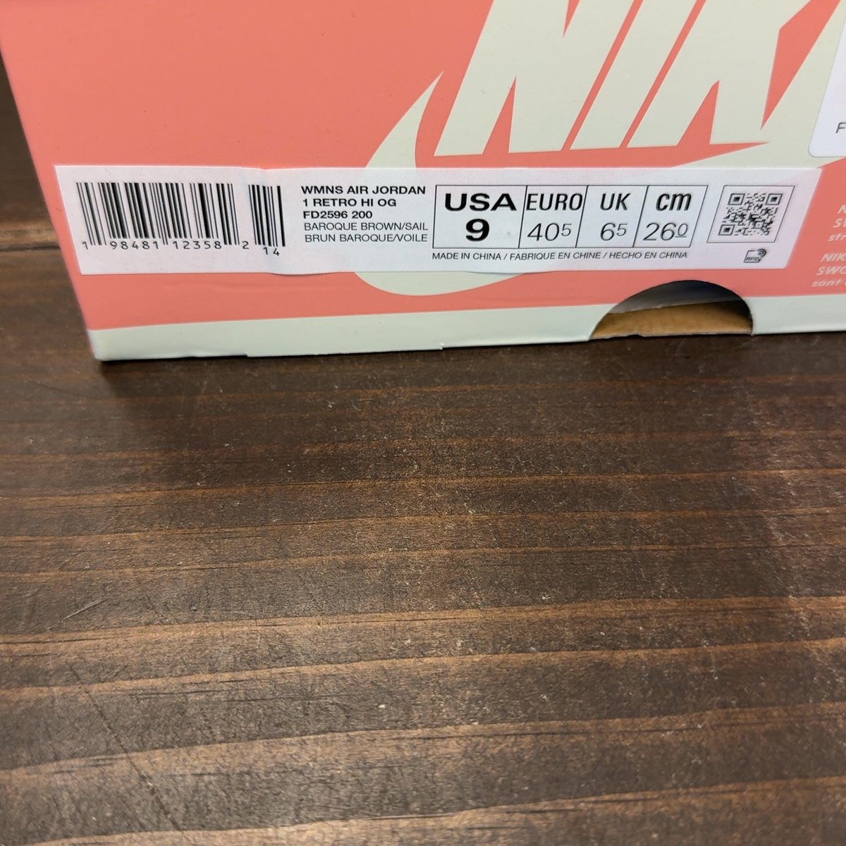Jordan 1 Retro High OG Light Madder Root (Women's) Size 9W - aux