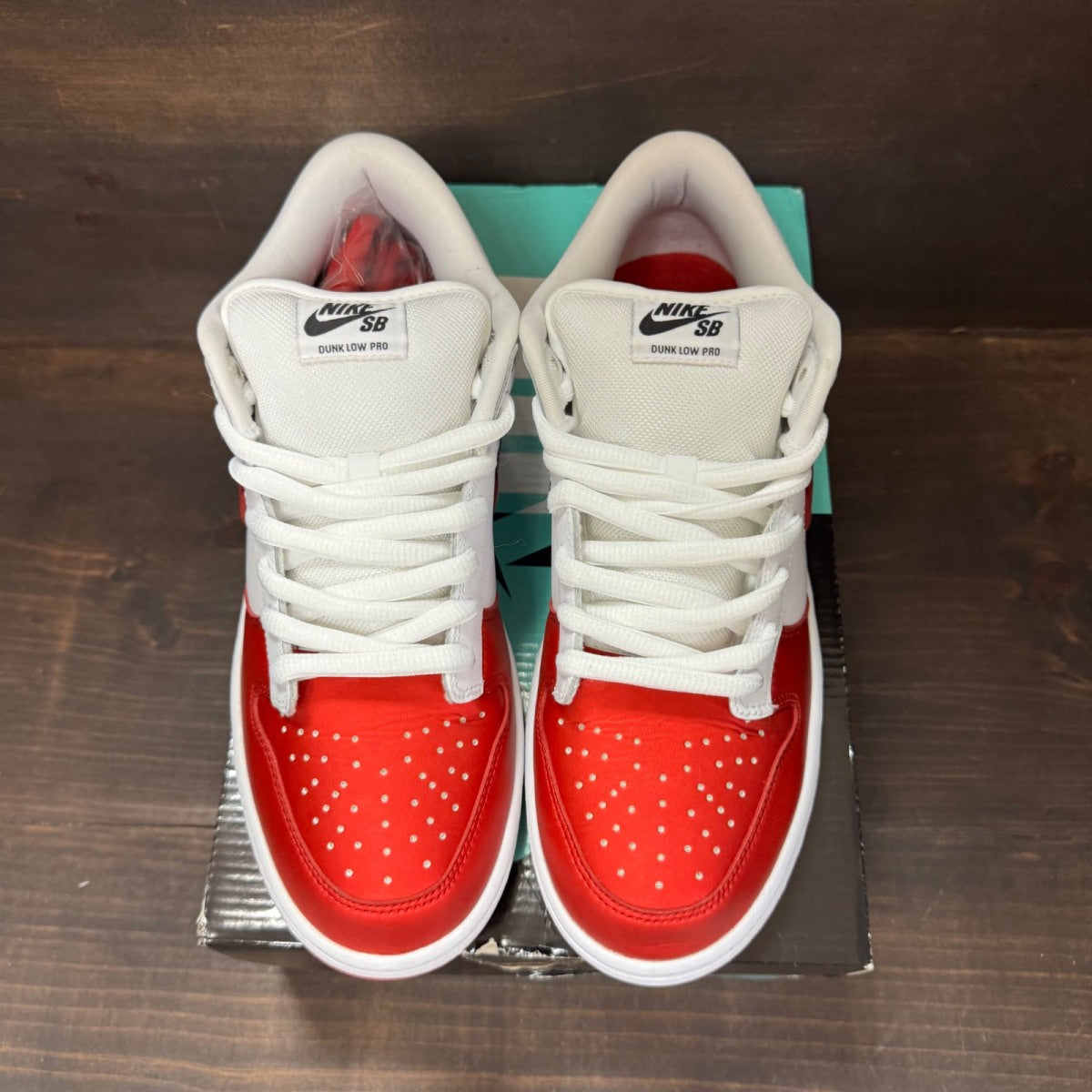Nike SB Dunk Low Supreme Jewel Swoosh Red - Image 3