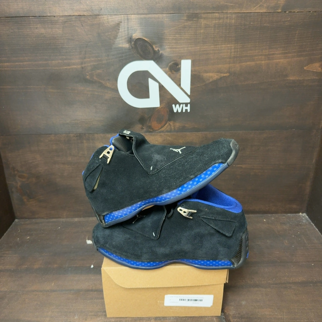 Jordan 18 Retro Black Sport Royal (2018) Size 9 (Pre-Owned) - Image 1