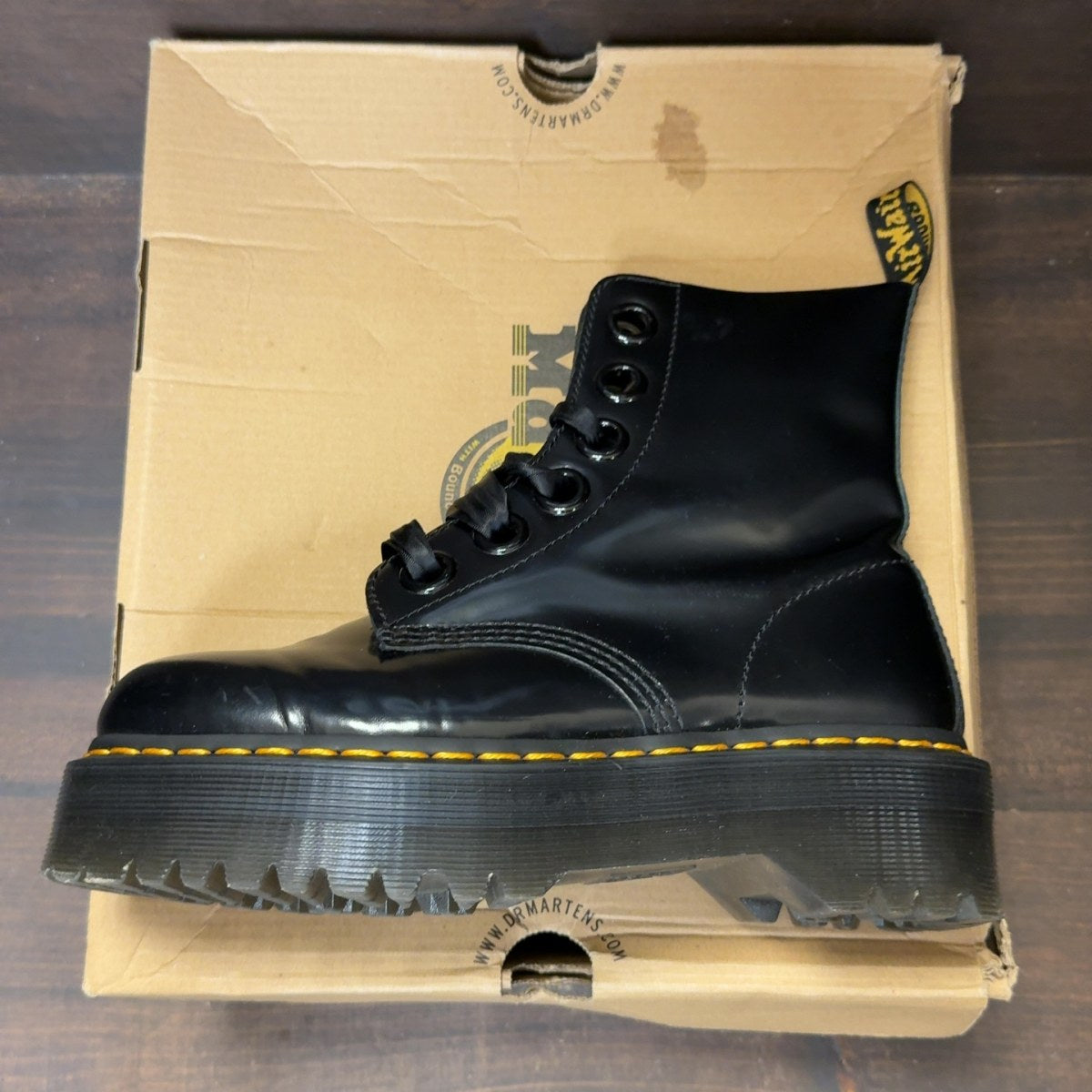 Dr. Martens Molly Wmns Leather Platform Boot 'Black' Size 8 (Pre-Owned) - Image 11