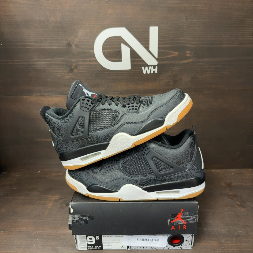 Jordan 4 Retro Laser Black Gum - Image 1