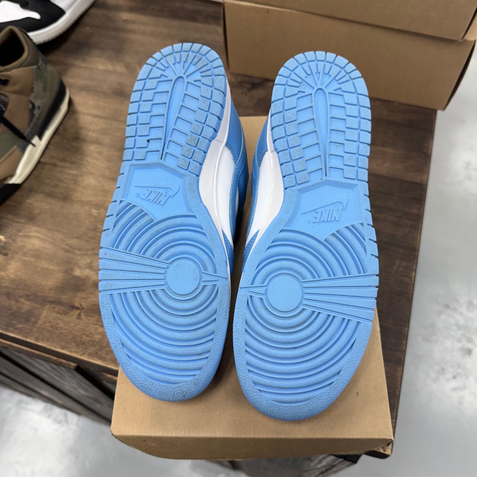 UNC Nike Dunk Low (USED, No Box)