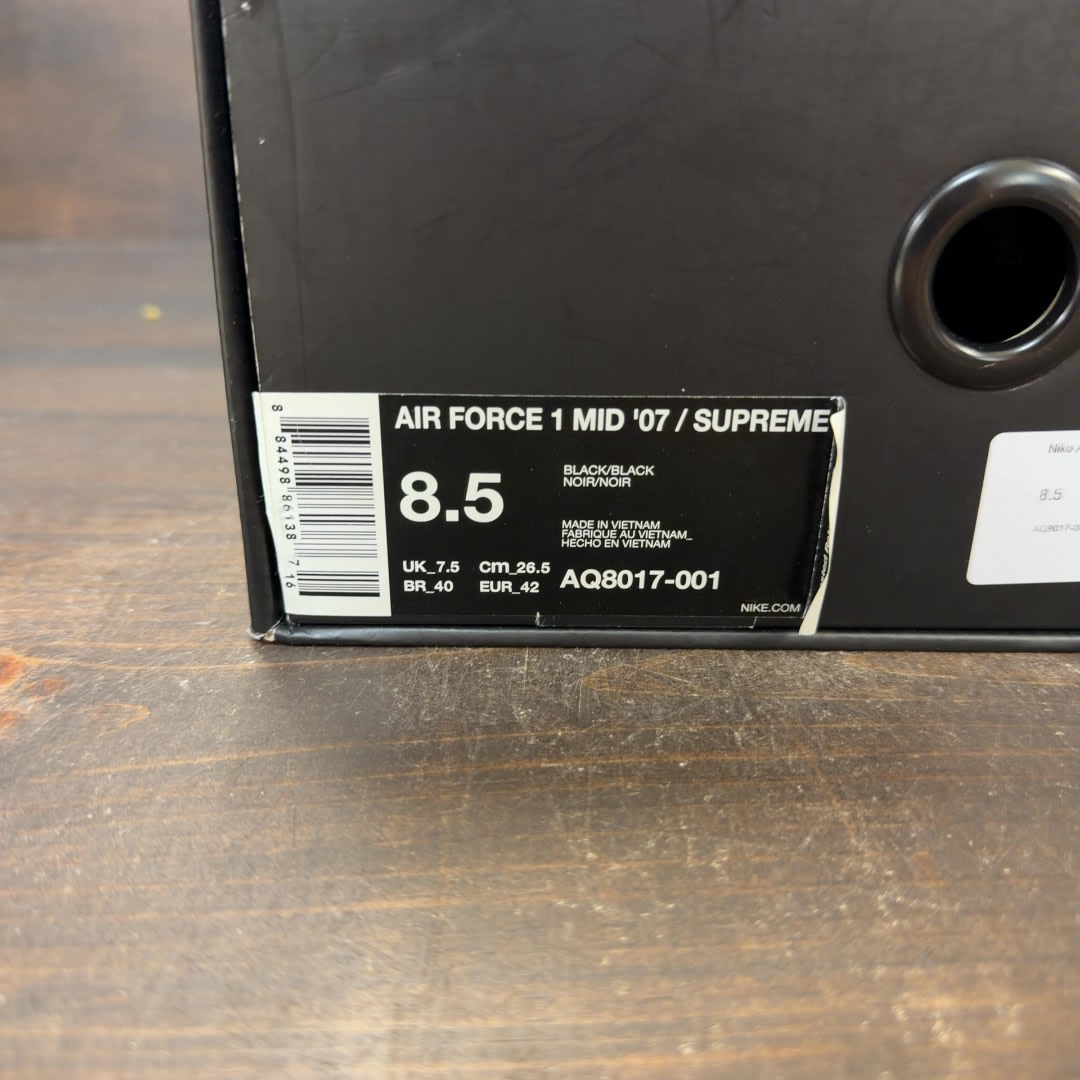Nike Air Force 1 Mid Supreme NBA Black - Image 7