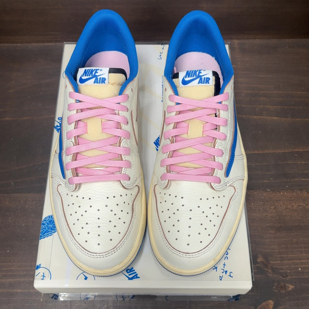 Jordan 1 Retro Low OG SP Fragment x Travis Scott Sail Military Blue - Image 3