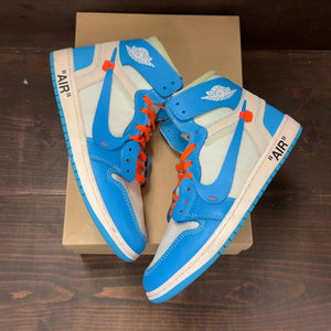 Jordan 1 Retro High Off-White University Blue Size 11 (Pre-Owned) - back