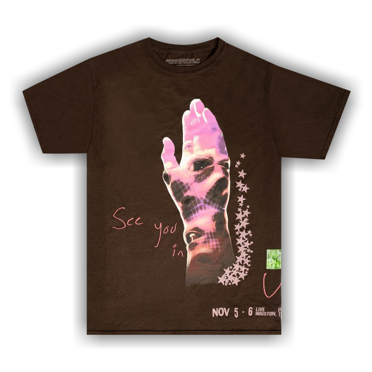 Cactus Jack by Travis Scott All Seeing Hands Tee 'Brown'