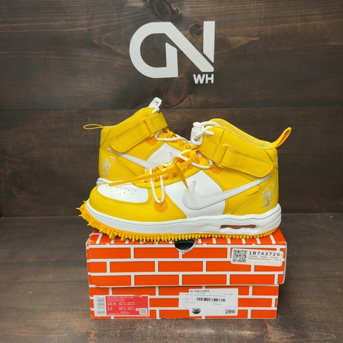 Nike Air Force 1 Mid SP Off-White Varsity Maize - Image 1