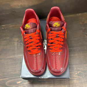 Nike Air Force 1 Low Patent Leather Dark Team Red Safety Orange - Image 3