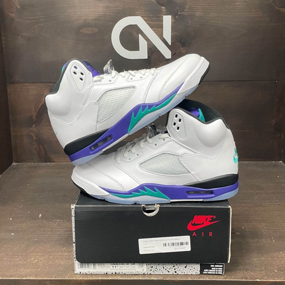 Jordan 5 Retro Grape (2025) Size 11.5 (Pre-Owned) - front