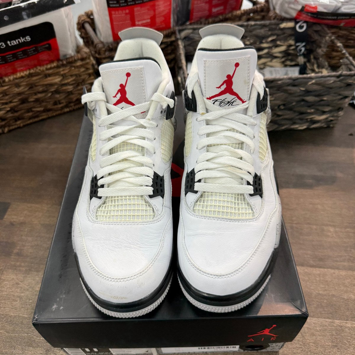 Jordan 4 Retro White Cement (2016) Size 11.5 (Pre-Owned) - Image 3