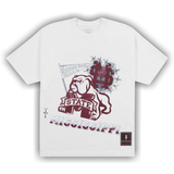 Cactus Jack by Travis Scott x Mitchell & Ness Mississippi State University Handdrawn Tee 'White'