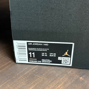 Jordan 1 Mid Black Royal Blue - Image 6