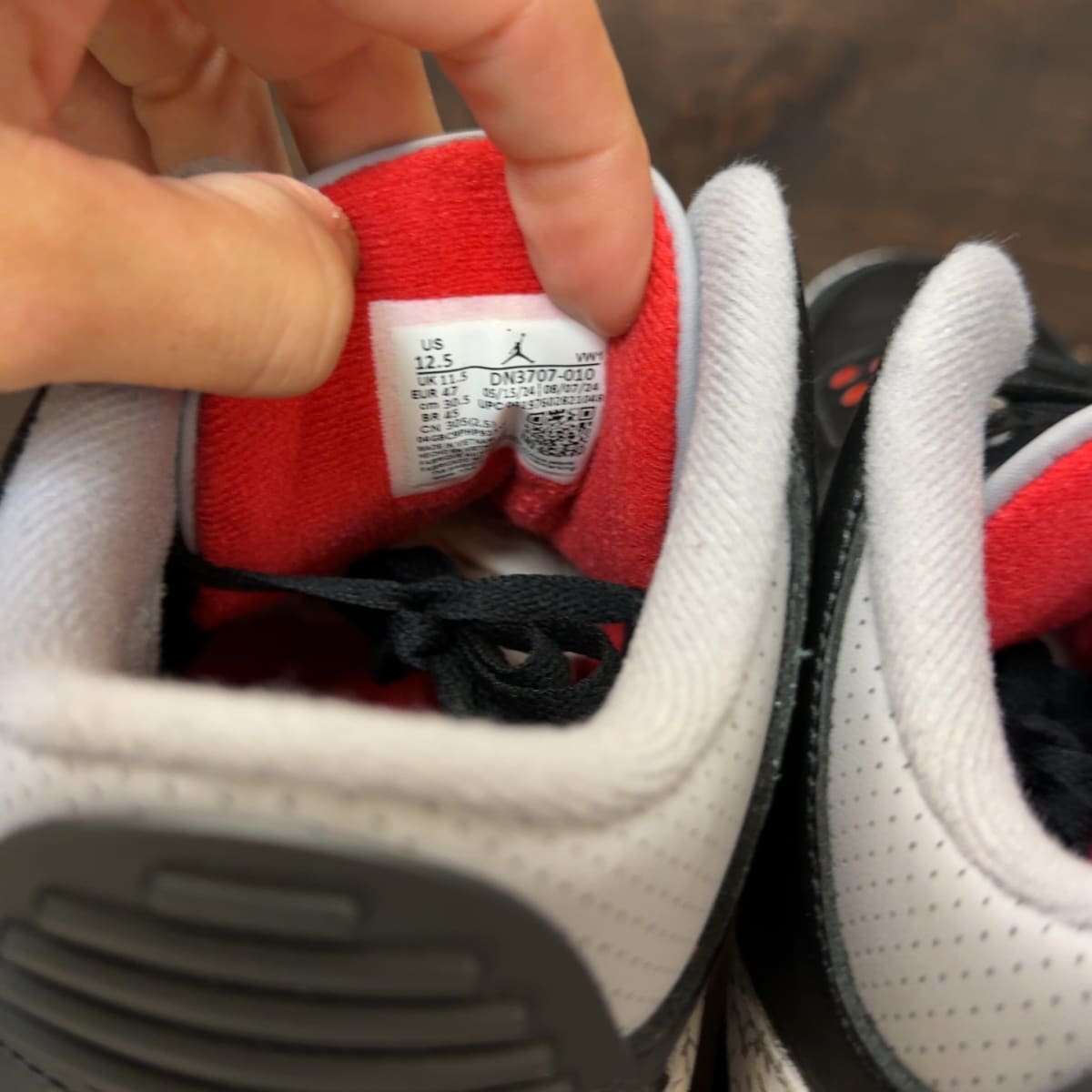 Jordan 3 Retro OG Black Cement (2024) Size 12.5 (Pre-Owned) - aux