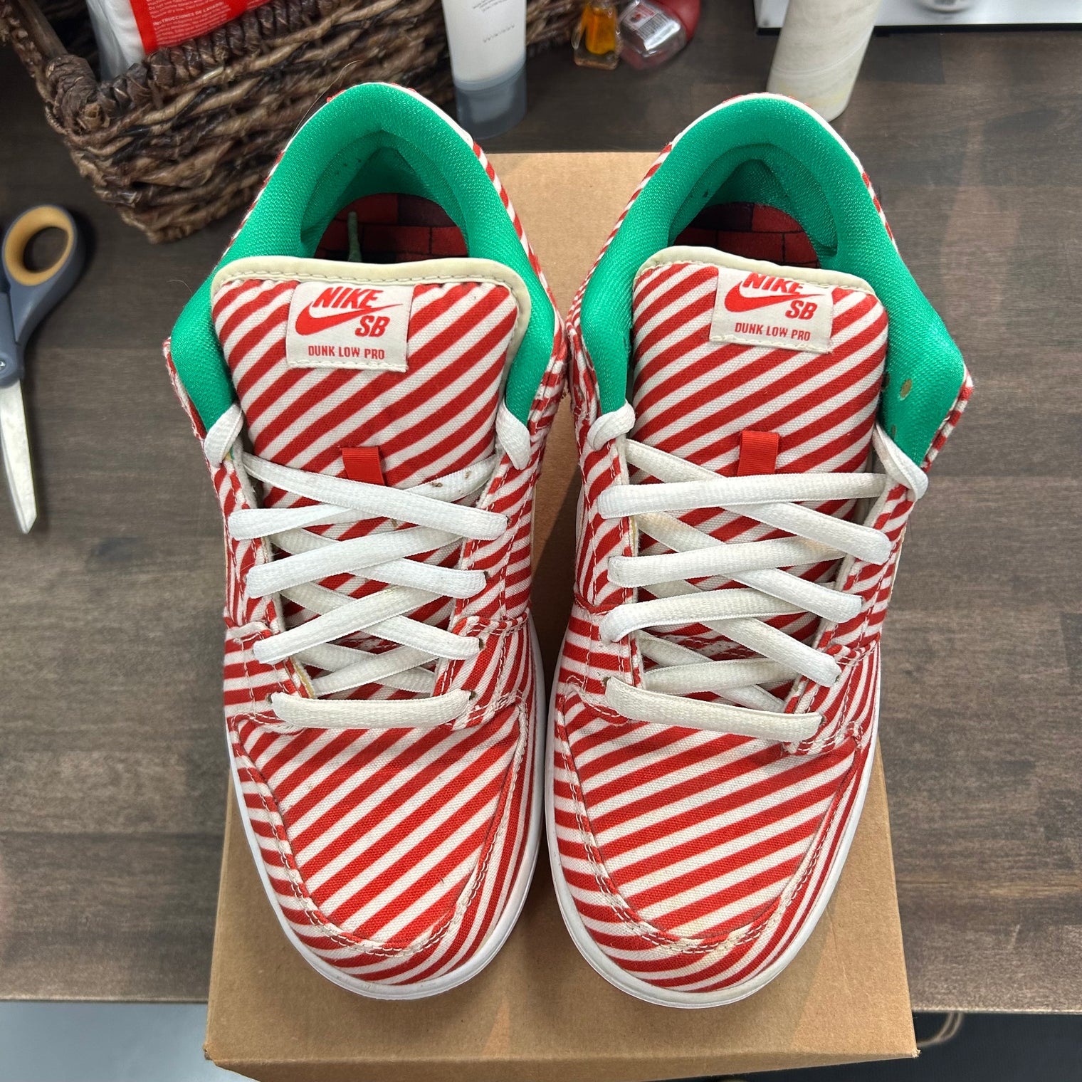 Candy Cane SB Dunk Low (USED,No Box)