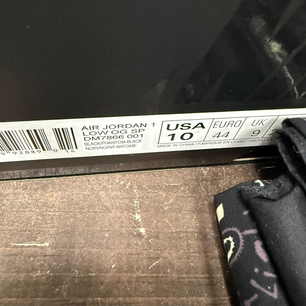 Jordan 1 Retro Low OG SP Travis Scott Black Phantom Size 10 (Pre-Owned) - Image 7