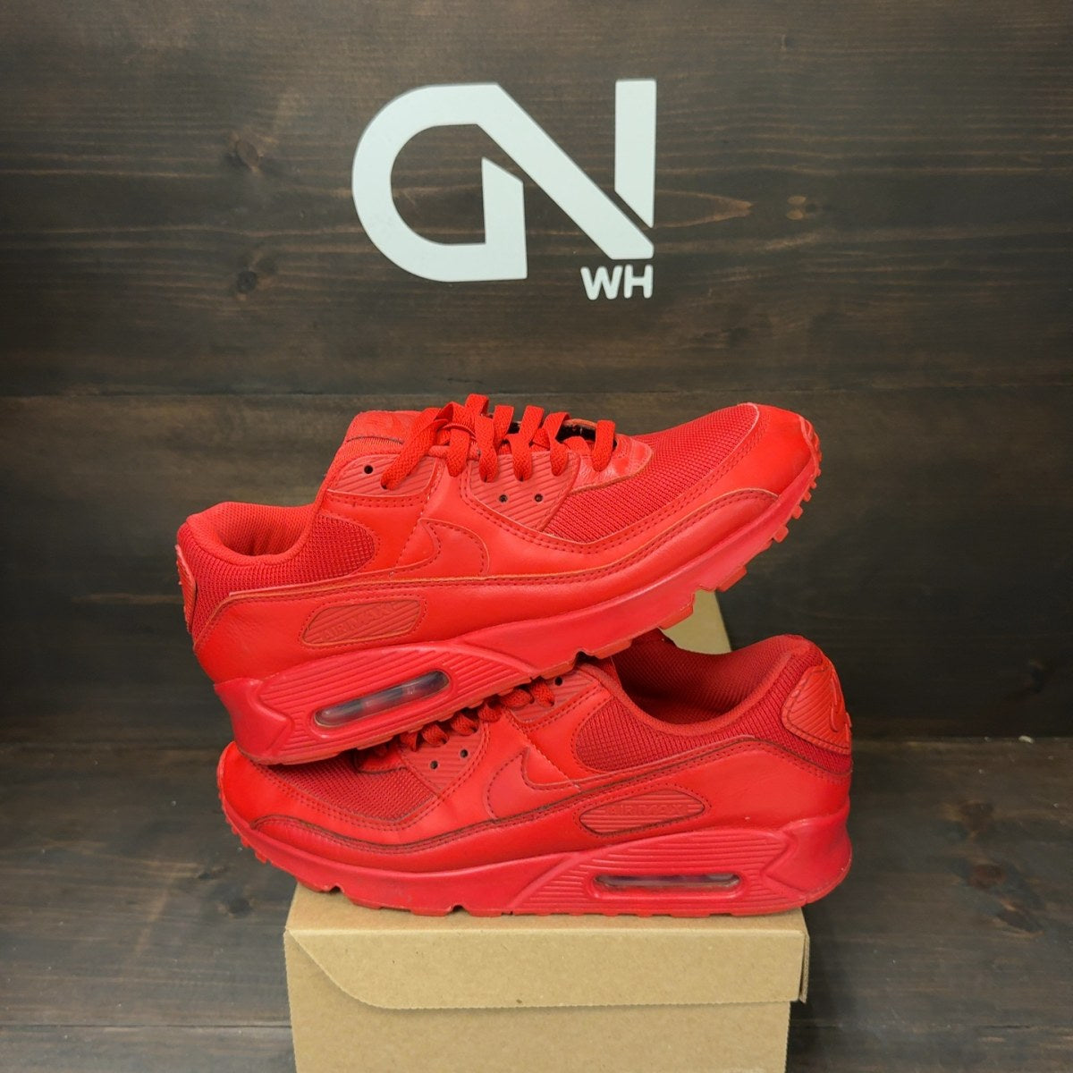 Nike Air Max 90 Triple Red (2020) Size 10.5 (Pre-Owned) - Image 1