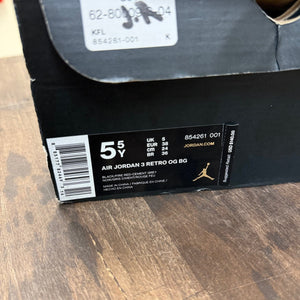 Jordan 3 Retro Black Cement (2018) (GS) - Image 8