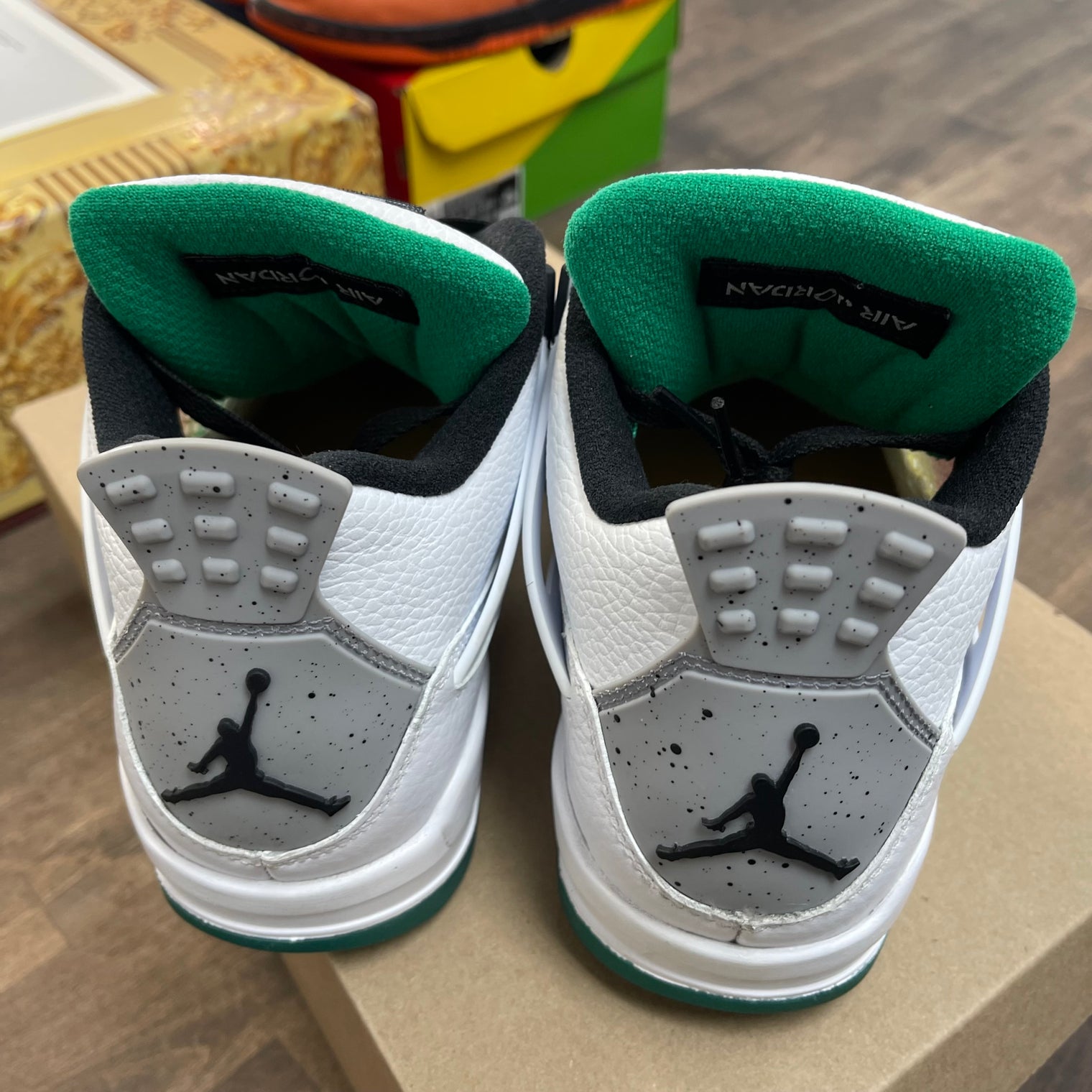 Lucid Green Rasta Jordan 4 Retro (W) (USED, No Box)
