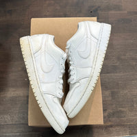 Triple White Jordan 1 Low (USED, No Box)