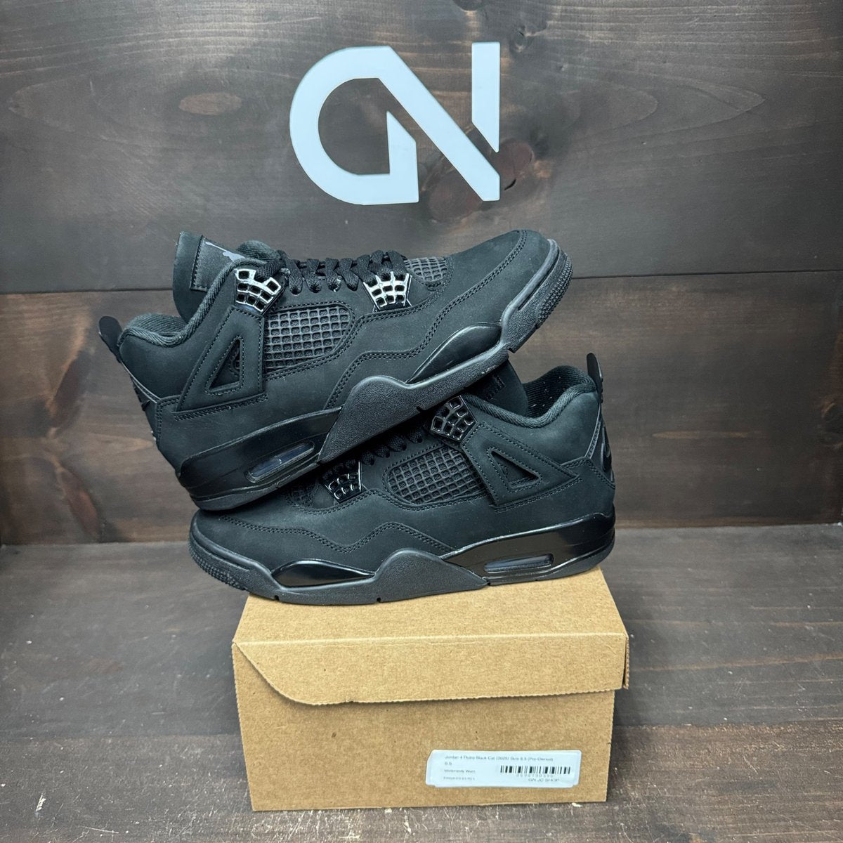 Jordan 4 Retro Black Cat (2025) Size 8.5 (Pre-Owned) - front