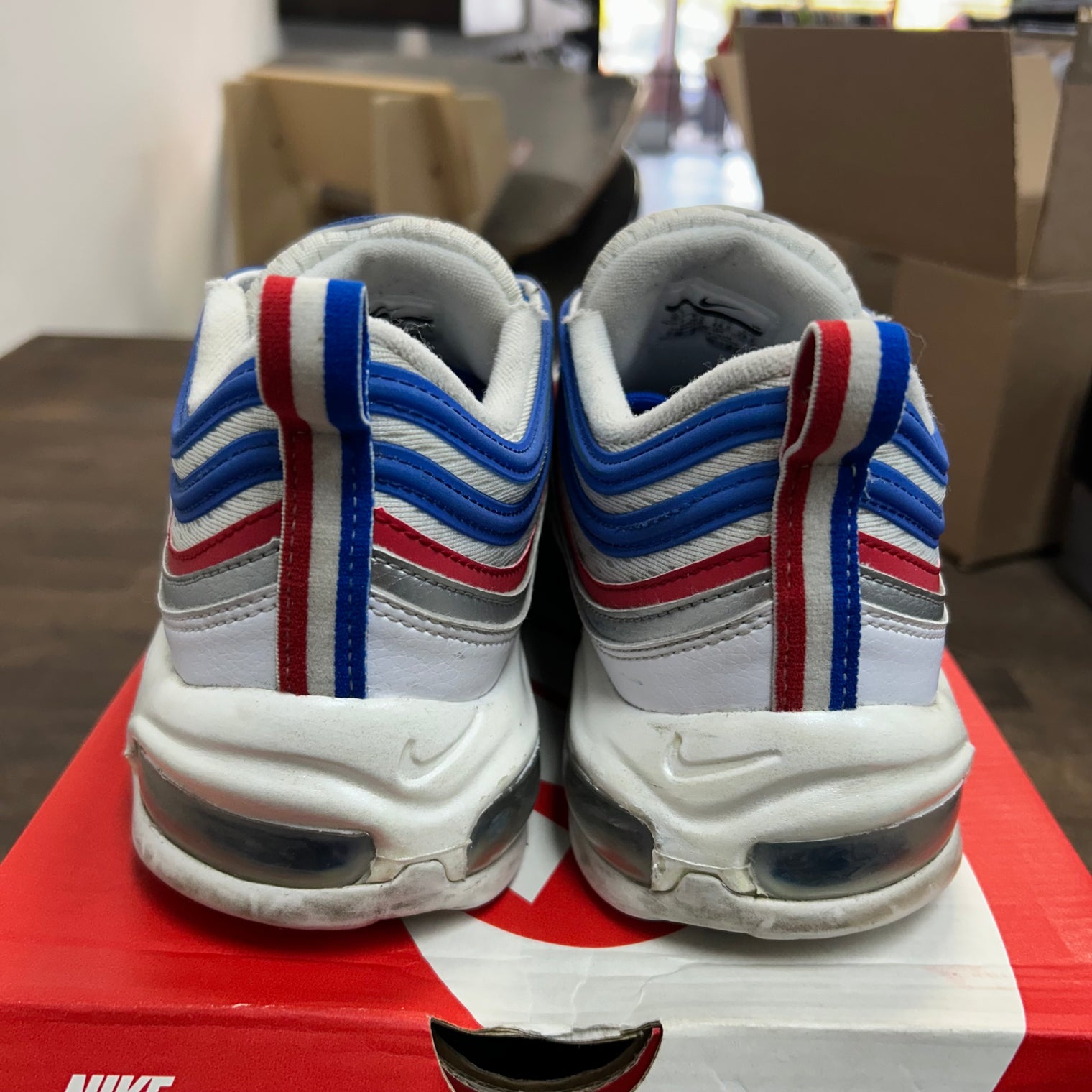 Game Royal Metallic Silver University Red Air Max 97 (USED)