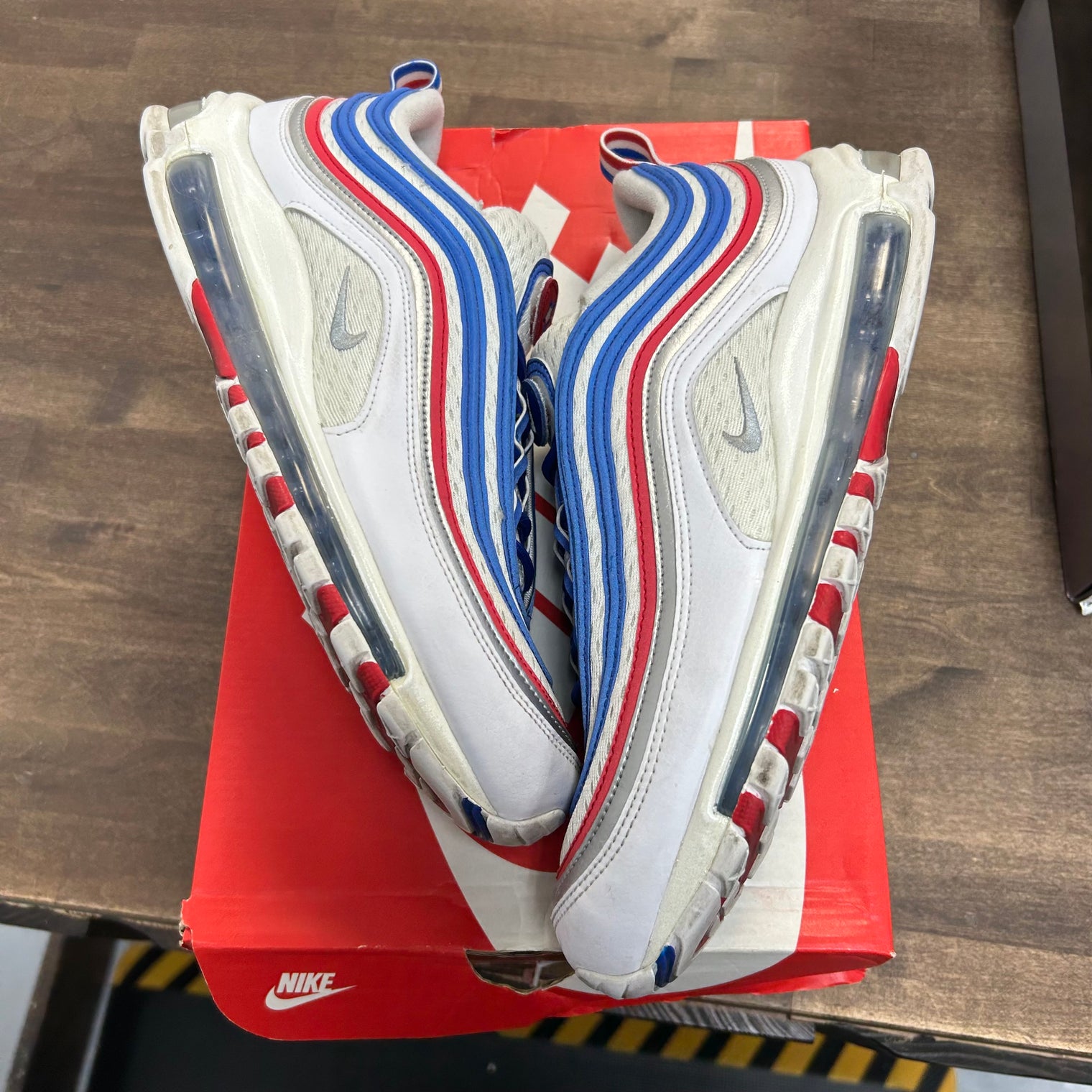 Game Royal Metallic Silver University Red Air Max 97 (USED)