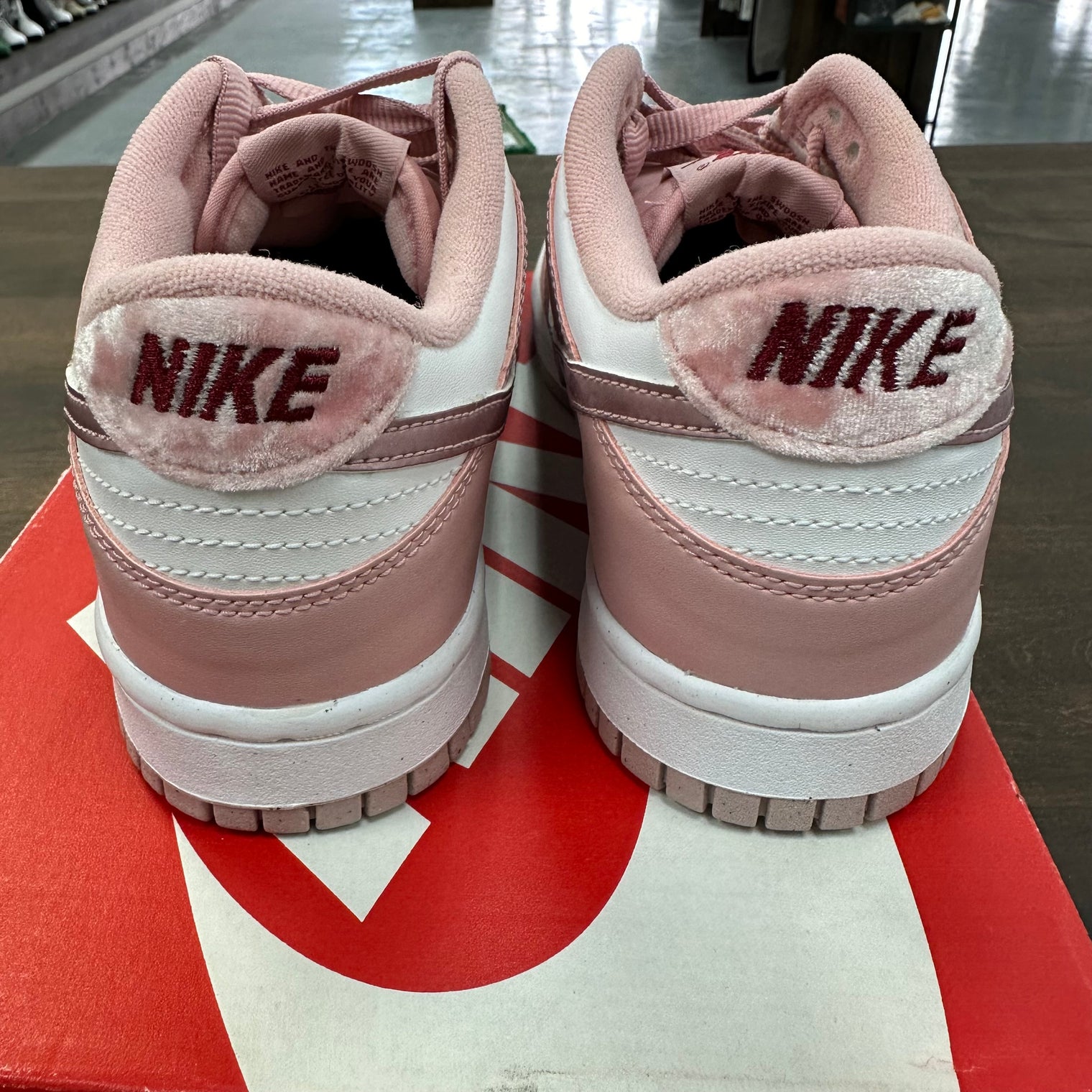 (GS) Pink Velvet Nike Dunk Low (Lightly Worn)