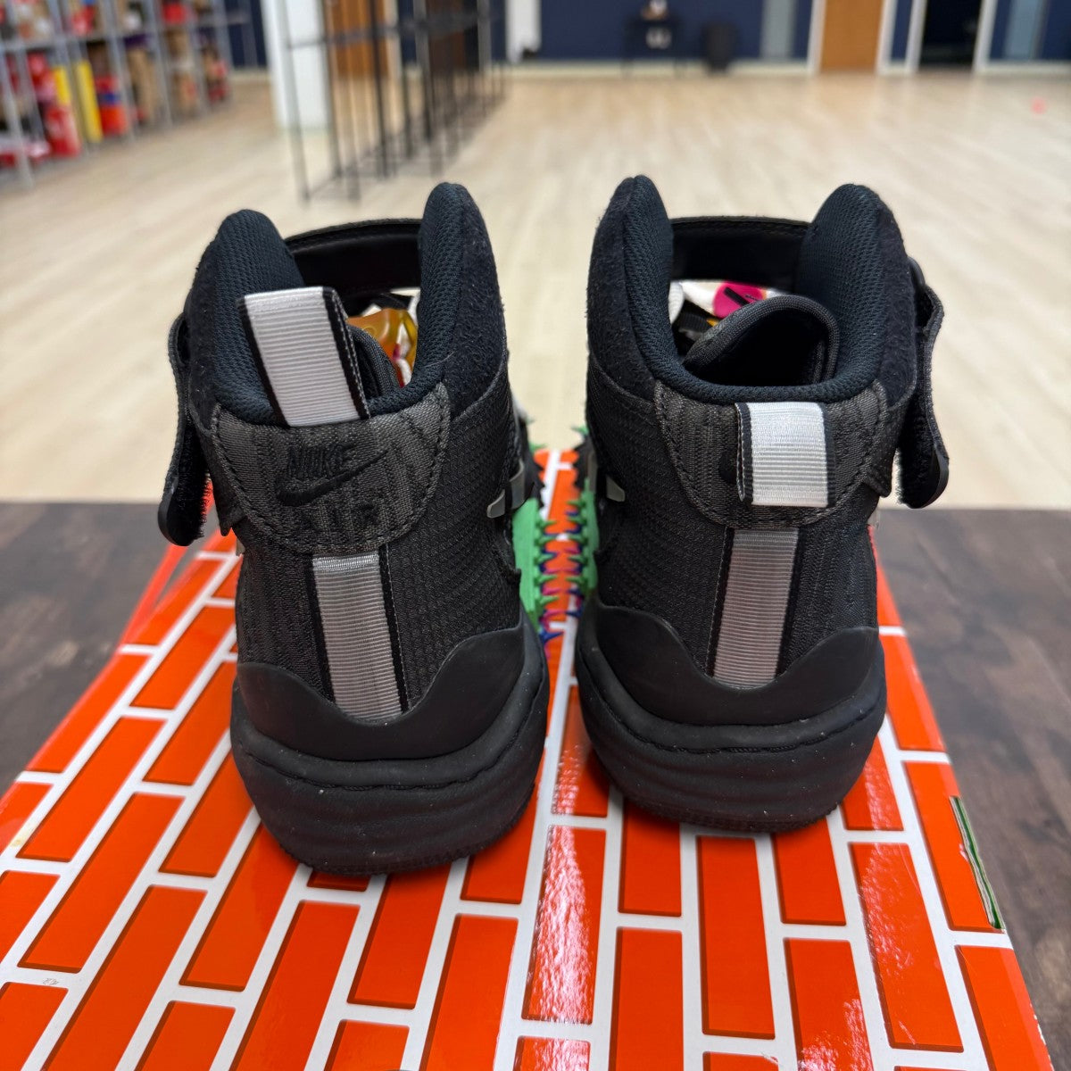 Nike Air Force 1 Mid Off-White Black Size 12 (Pre-Owned) - Image 5