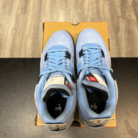 University Blue Jordan 4 Retro (USED, replacement box)